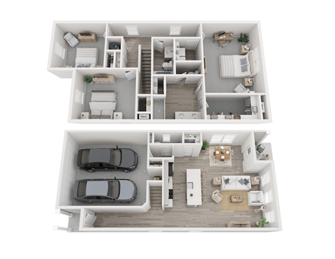 Floor plan for 3 beds, 2.5 baths, 1809 sqft